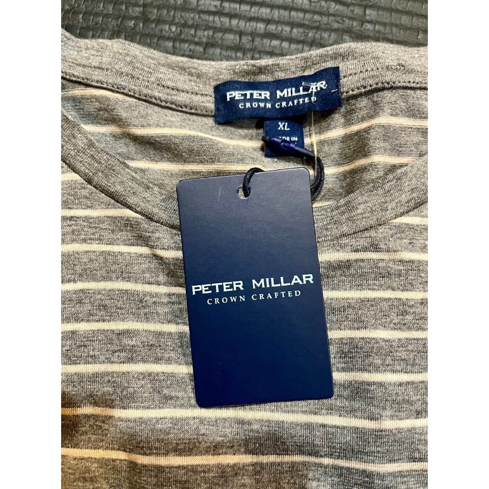 Peter Millar Colt Stripe T-Shirt Men’s XL Crown Crafted Gale New NWT $148 - Picture 9 of 13